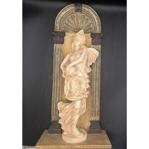 796 - Large Neoclassical Water Nymph Wall Plaque Greek Goddess Amphora